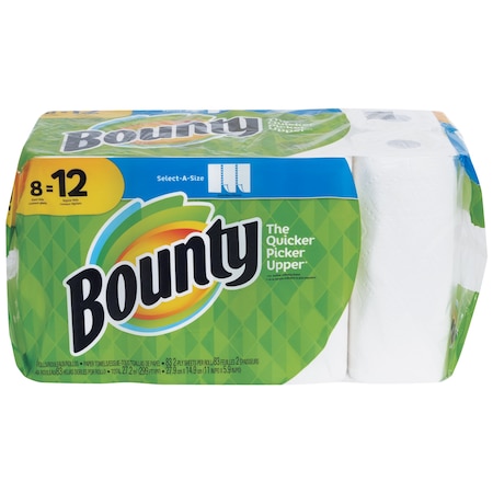 Bounty 11 in, White, 8 PK TTHT2PSS