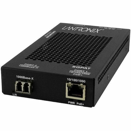 Transition Networks 10/100/1000 POE+ RJ-45 TO 1000BASE-SX MM LC MEDIA CONVERTER WITH -EU PS SGPAT1039-105-EU