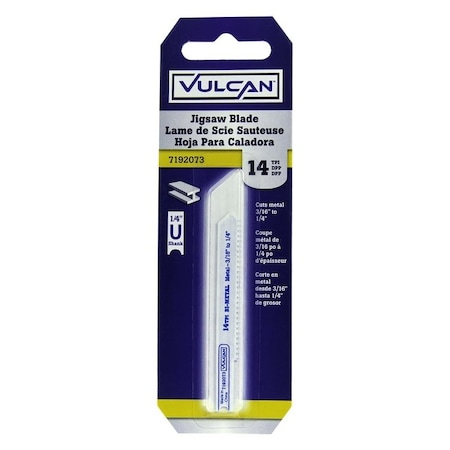 Vulcan 823331OR Jig Saw Blade, 2-3/4 in L, 14 TPI, HSS Tooth Cutting Edge PTA250460/823331O