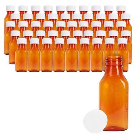 Oasis Amber Plastic Graduated Ovals 2 oz, 50PK OVAL2EACHX25PK