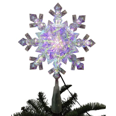 Celebrations LED Cool White Snowflake Tree Topper 9.25 in. 49922-71