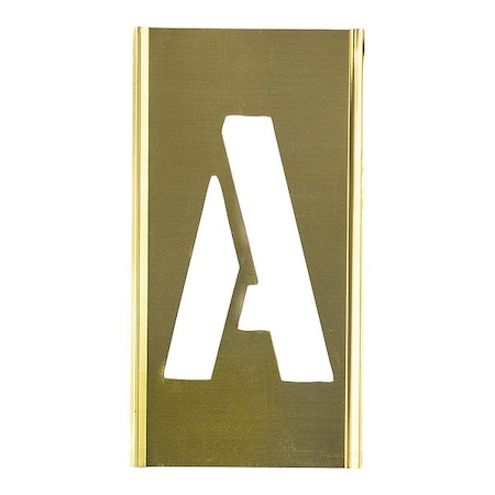C.H. Hanson Stencil Sort-1" Brass Gothic A, Letter, Gothic Font, Brass, 1 Pieces 10008A