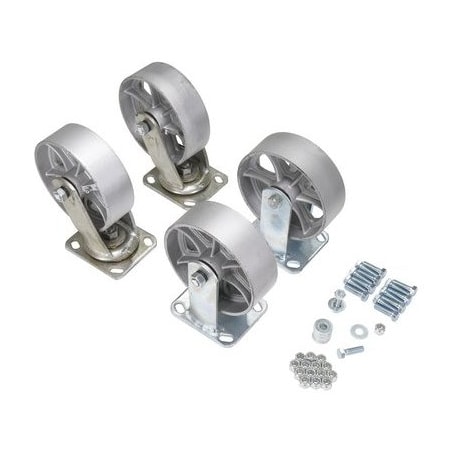 Vestil 6"X2" SEMI-STEEL CASTER KIT 4800 lb CAP, PK4 D-CK4-SC6-2