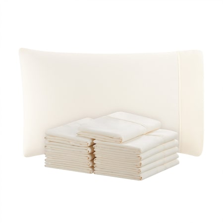 Arkwright Home Host & Home Microfiber Pillow- Case Standard Ivory - Pack of 12, 12PK P-MFP-2030-IV