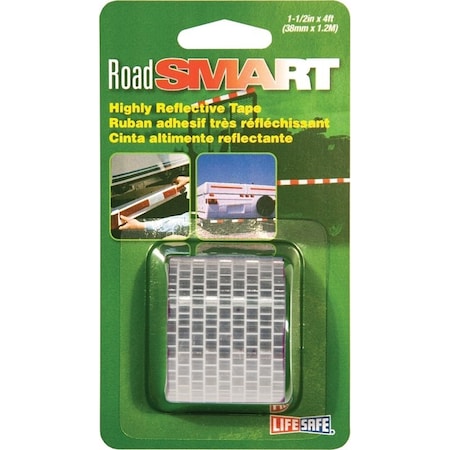 Incom Reflective Tape, 4 ft L, 1-1/2 in W, Silver RE802