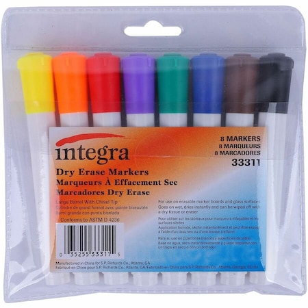 Integra Chisel Point Dryerase Markers ITA33311