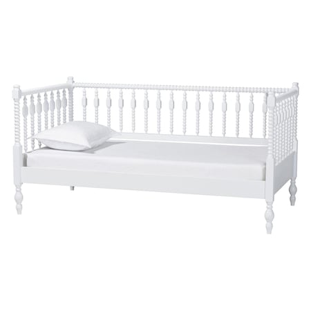 Baxton Studio Callison Spindle Daybed, Twin, White 271-14745-ZORO