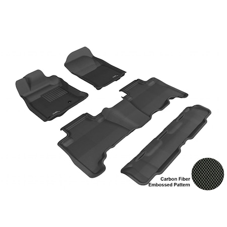 3D Maxpider TOYOTA 4RUNNER 2013 KAGU BLACK R1 R2 R3 POST Floor Mat L1TY12801509
