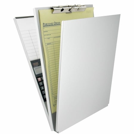 Zoro Select 8-1/2" x 11" Portable Storage Clipboard 1/2", Silver 10017