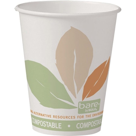 Solo Bare Eco-Forward Paper Hot Cups, 8 oz, 1000PK 378PLAJ723