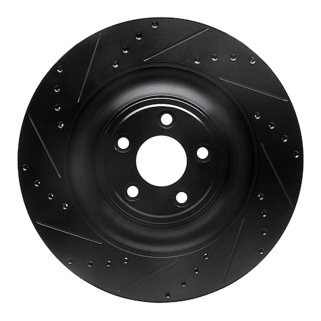 Dynamic Friction Co DFC Brake Rotor - Drilled and Slotted - Black 633-20027L
