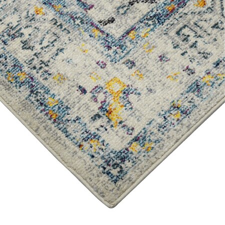Homeroots 9' X 12' Yellow and Ivory Southwestern Stain Resistant Indoor Outdoor Area Rug 532600