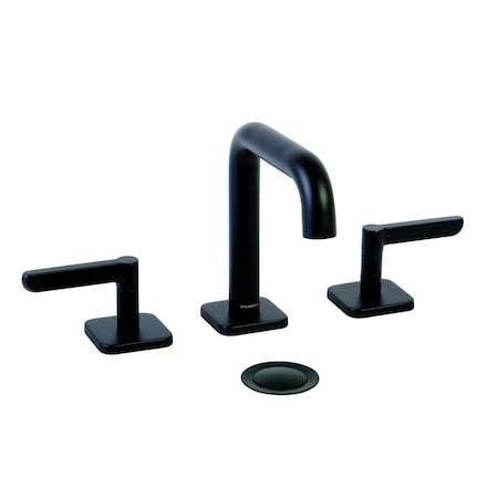 Speakman Mid Spout Widespread Faucet, 1.2 GPM, Matte Black SB-3122R-MB