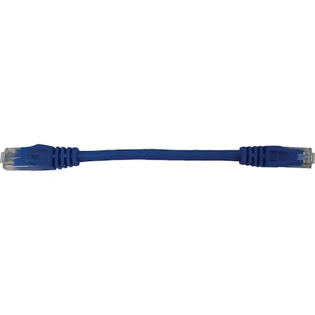 Eaton Tripp Lite Series Cat6a 10G Snagless Molded UTP Ethernet Cable RJ45 M/M, PoE, Blue, 6 in. 15 cm N261-06N-BL