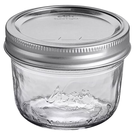 Kerr 500 Mason Jar, 0.5 pt Capacity, Glass, 12PK 2139400