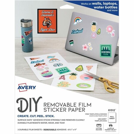 Avery Surface Safe Sign Labels, 8.5" x 11, PK3 61512