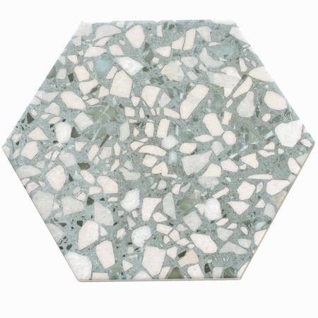Apollo Tile Zenith 9 x 11 in. Matte Sage Green Porcelain Hexagon Wall and Floor Tile 8.07 sq ft/case, 16PK HEX88TERSAGA