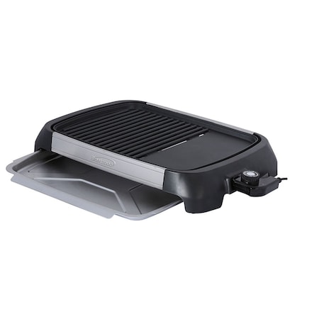Brentwood Industries Select 1200 Watt Electric Indoor Grill & Griddle, Stainless Steel TS-641