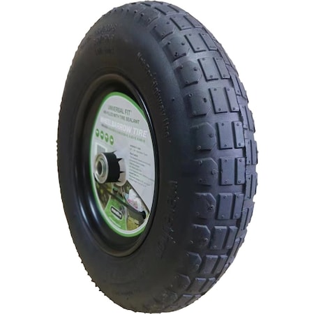Marathon Universal Fit Wheelbarrow Tire with Flat Free Tire Sealant 20265-S