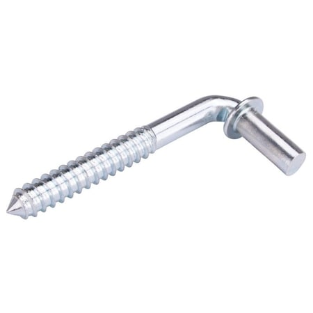 Prosource Screw Hook, 1/2 in Thread, 4 in L, Steel, Zinc LR094