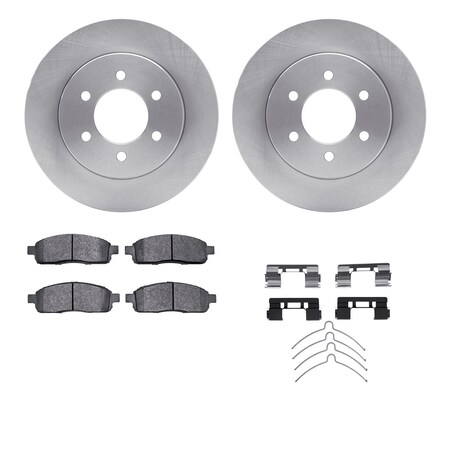 Dynamic Friction Co DFC Brake Rotor- Heavy Duty Brake Pad includes Hardware 6412-54215