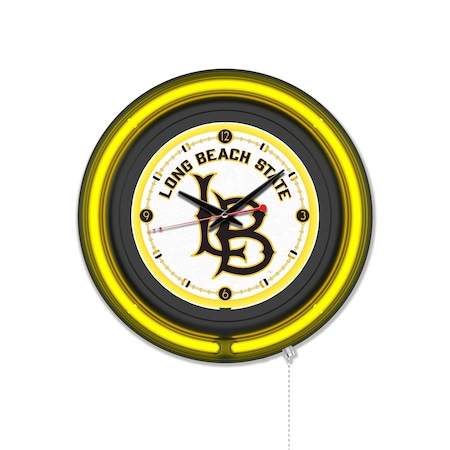 Holland Bar Stool Long Beach State University 15 Double Neon Wall Clock Clk15BK
