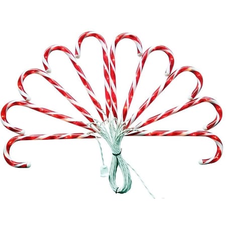 Santas Forest Candy Cane Lawn Stake, 125 V, 10 W, 100Lamp, White Light, 4200 hr Average Life 60503