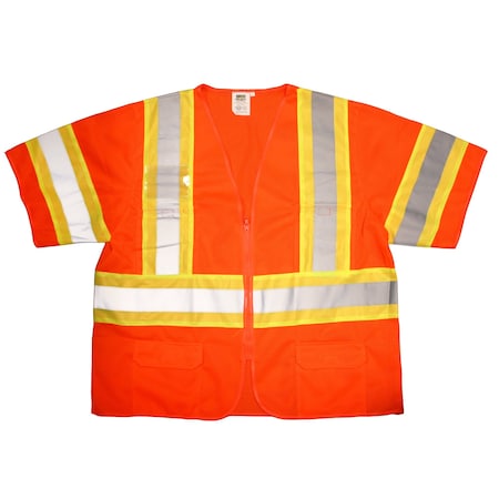 Cor-Brite Safety Vest, Lime Mesh, Type R, Class 3 V32005XL