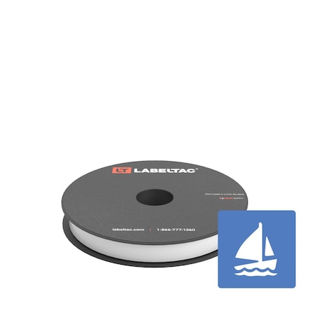 Labeltac Marine Supply 0.5in x 150ft LT4/Pro X, White LT0502MN