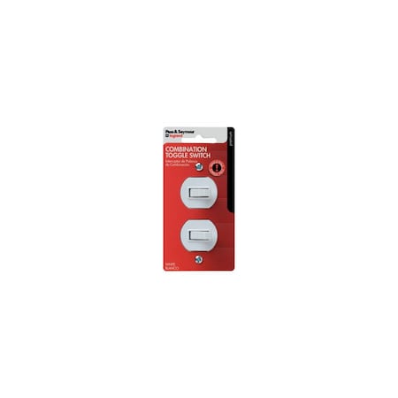 Pass & Seymour White 2-Single-Pole Combo Switch 690WGCCC5