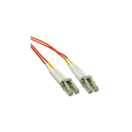 Cable Wholesale 2LC OM1 Duplex 2.0mm Fiber Optic Patch Cord, OFNR /LSZH, Multimode 62.5/125, Orange Jacket, LCLC-11112