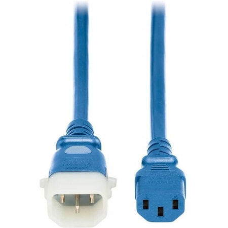Eaton Tripp Lite series PDU Power Cords C13 to P-Lock C14 Heavy-Duty 15A 250V 14 AWG 6ft Blue, 6PK P005-E06-ABL-6