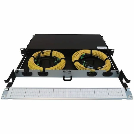 Eaton Tripp Lite Series Preloaded Fiber Panel, 1U - 2x 3x8F MTP/MPO-APC F/F 24F Trunk Cables, OS2 N48S-2M3X8M-20