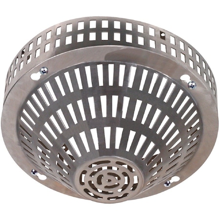 Safety Technology International Smoke Detector Guard, Stainless Steel, Surface Mount, 9 1/4 in W x 9 1/4 in H x 5 in D, Silver STI-8230-SS