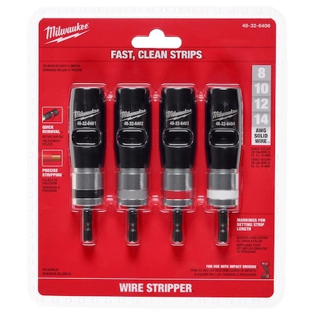 Milwaukee Hand Trucks 4PC Solid Wire Stripper Set 48-32-6406