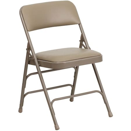 Flash Furniture Folding Chair, Beige Vinyl HA-MC309AV-BGE-GG