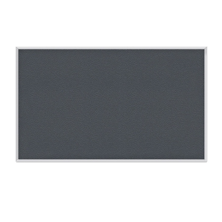 Ghent Fabric Bulletin Board, Satin Aluminum Frame, 3'Hx4'W, Gray AT34F91