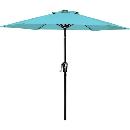 Simple Deluxe 7.5ft Patio Umbrella Outdoor Table Market Yard Umbrella with Push Button Tilt/Crank, 6 Sturdy Ribs LGBRLA7TUQ