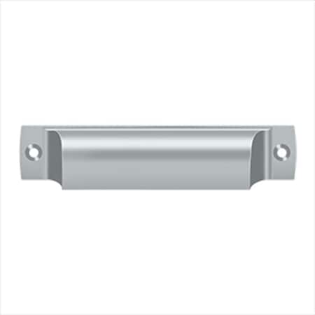 Deltana Rectangular Shell Pull Satin Chrome 4" SHP40U26D