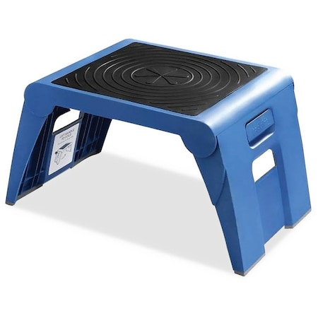 Cramer One Up Nonslip Folding Step Stool, 1 Steps, 11.3" Overall Height, Plastic, Blue CRA50051PK63
