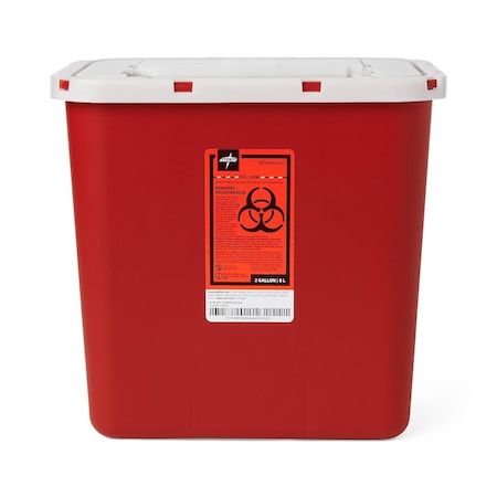 Medline Multipurpose Sharps Container, Red, 2 gal. MDS705202H