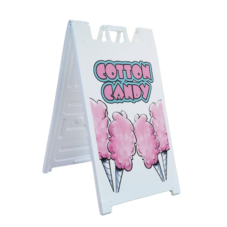 Signmission Cotton Candy, A-Frame & 2 Sign Inserts, Heavy-Duty Plastic Frame SBHD-C-2436-Cotton Candy
