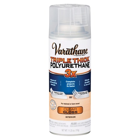 Varathane 11.25 oz Triple Thick Transparent Polyurethane Clear Gloss, 6PK VA5003