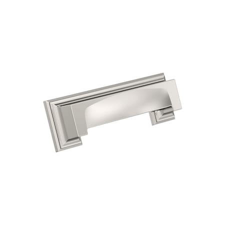 Amerock Appoint 3 inch or 3-3/4 inch 76mm or 96mm Center-to-Center Polished Nickel Cabinet Cup Pull BP36762PN