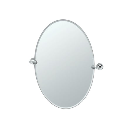 Gatco Glam 26.5" Frameless Oval Mirror, Chrome 4639