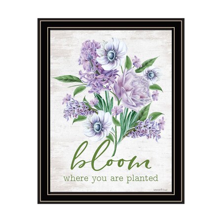 Homeroots Bloom Where You Are Planted Black Framed Print Wall Art 530180