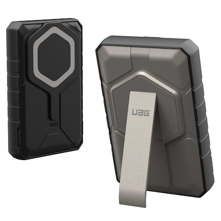 Urban Armor Gear Rugged Portable Magnetic Power Bank 10,000 Mah, Black And Titanium 9B4411114036