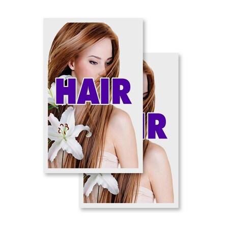 Signmission Hair, Vinyl Decals Only 24 Inch x 36 Inch, Vinyl Decal, 2PK DSB-2436-2PACK-Hair