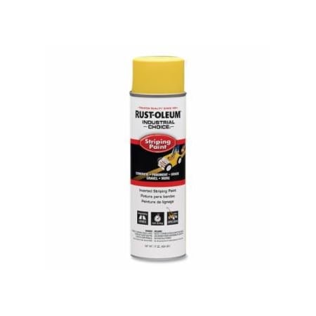 Rust-Oleum Industrial Choice S1600 System Inverted Striping Paint, 18 oz, Yellow, 6PK 647-1648838V