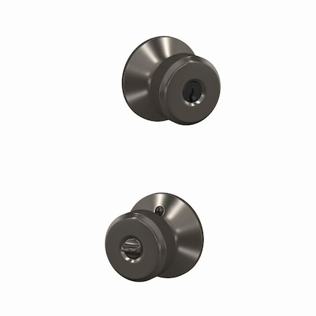 Schlage Residential Schlage Custom Bowery Knob with Kinsler Rose Keyed Entry Lock C Keyway with 16211 Latch and and F51ABWE530KIN